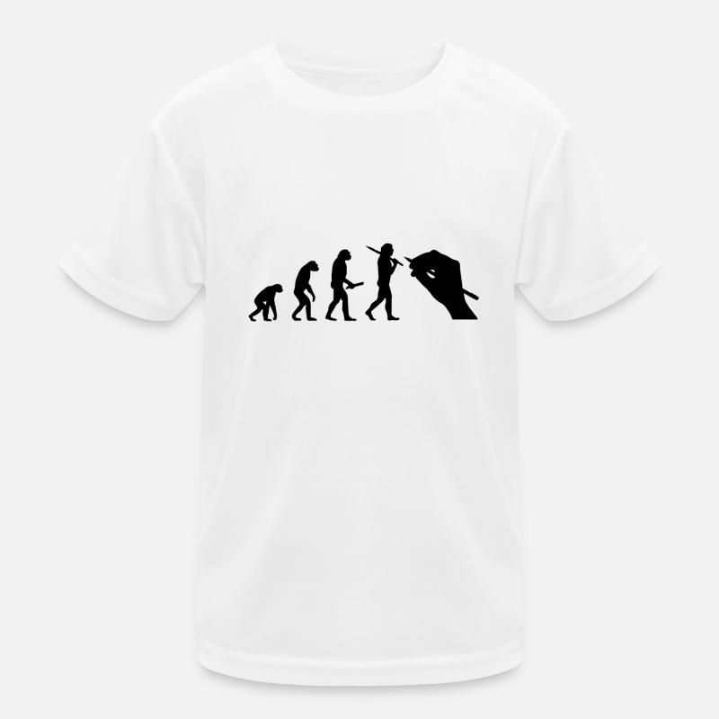 Evolution Entwicklung Fortschritt Mensch Künstler Kinder Funktions-T-Shirt