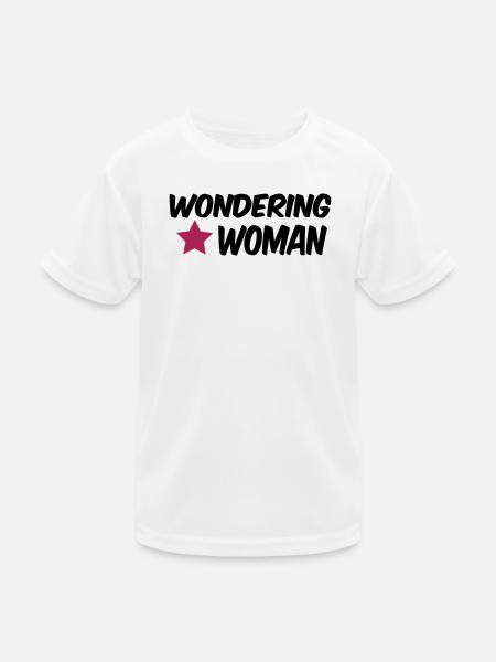 femme demande - T-shirt sport Enfant - blanc - Devant