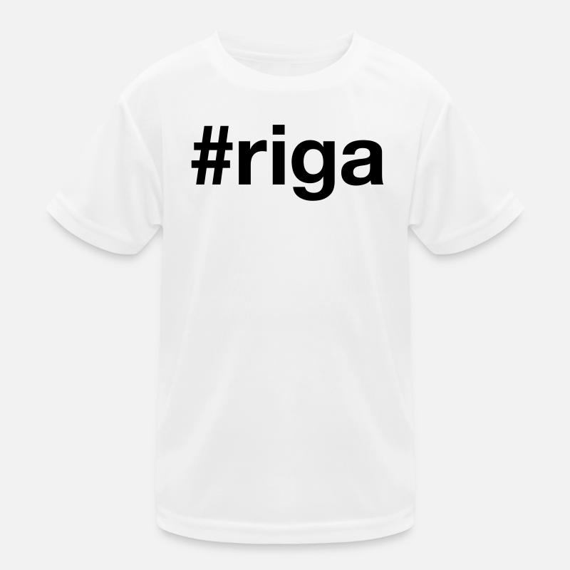 RIGA Hashtag Lettonie Lettonie T-shirt sport Enfant