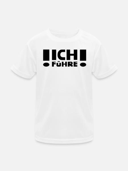 ICH führe - Kinder Funktions-T-Shirt - Weiß