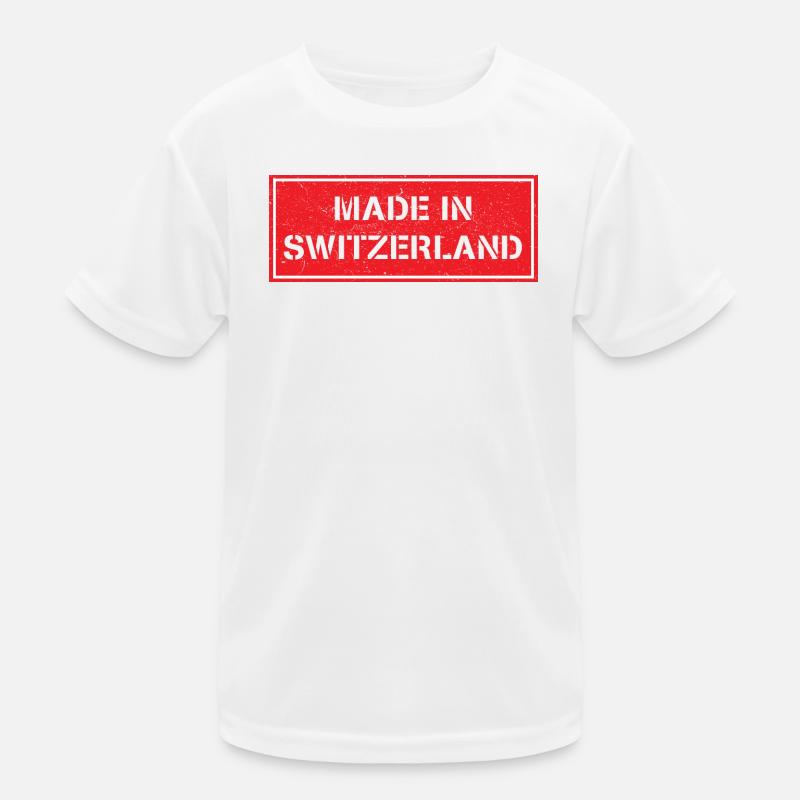 Hergestellt in der Schweiz Kinder Funktions-T-Shirt