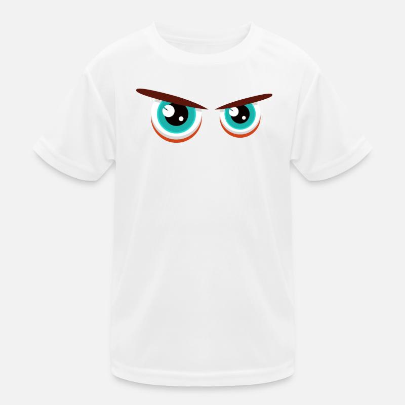 Intensive Blickblicke mit angespannter Mimik Kinder Funktions-T-Shirt