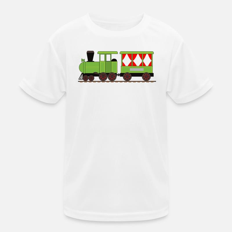 Dampflok Zug Eisenbahn Kinder Funktions-T-Shirt