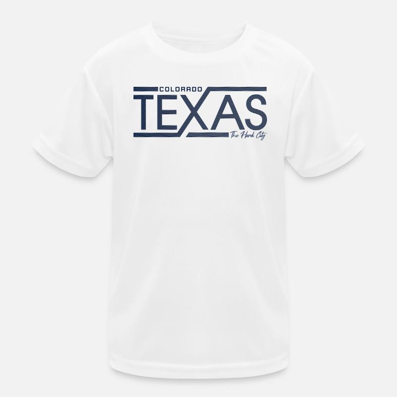 Texas Stripes Retro State Panel Kinder Funktions-T-Shirt
