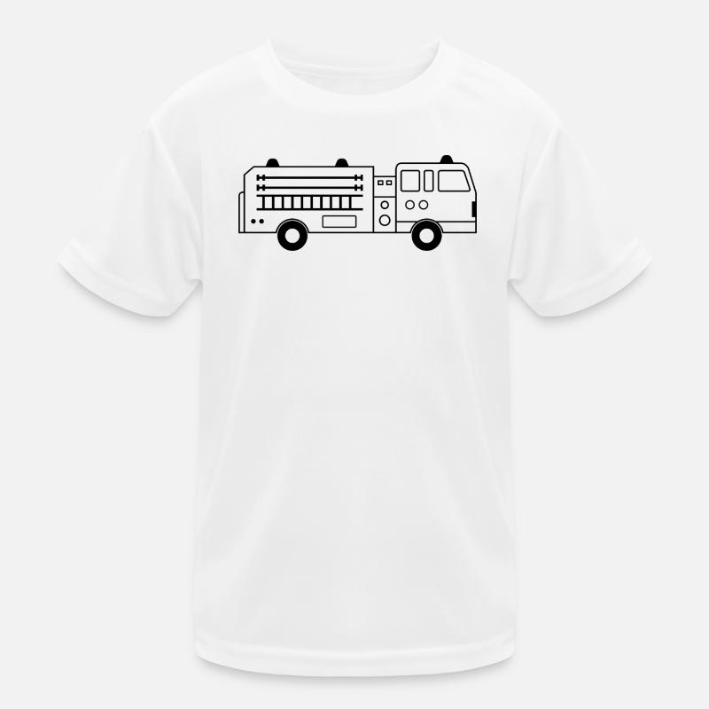 Feuerwehrauto Kinder Funktions-T-Shirt