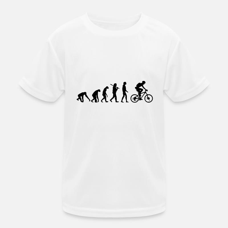 ÉVOLUTION DU VÉLO - T-shirt sport Enfant - blanc