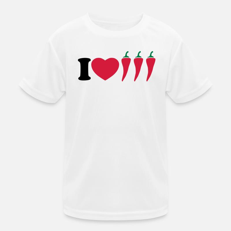 I love chilli - J'aime le piment T-shirt sport Enfant