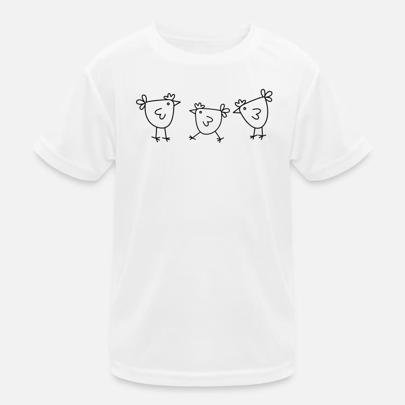 Chicken Chicken Hen minimally simple chicken design Kids Functional T-Shirt