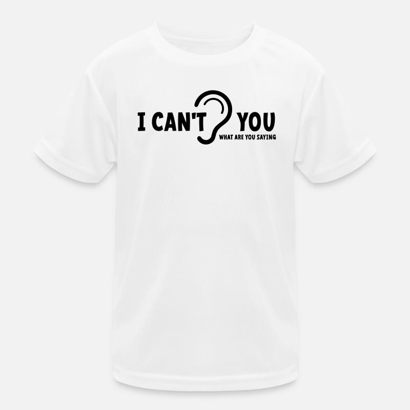 Sourd, malentendant, surdité, signe de perte auditive T-shirt sport Enfant
