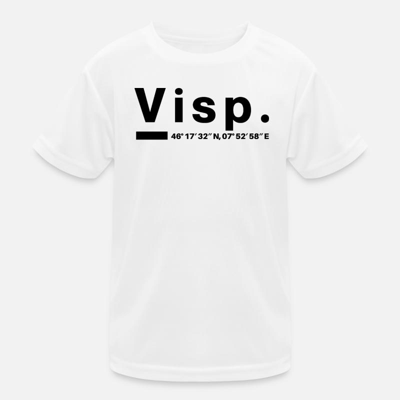 Visp Koordinaten Schweiz Wallis Visper Visperin Kinder Funktions-T-Shirt