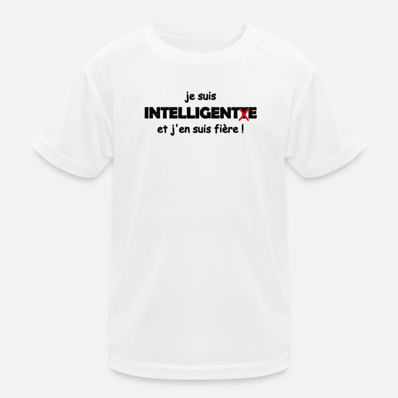 Proud to be smart - Kids Functional T-Shirt - white