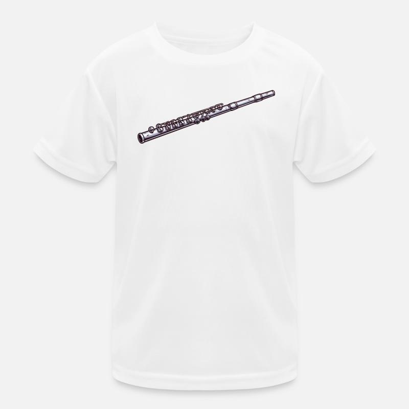 Linienflöte Illustration Kinder Funktions-T-Shirt