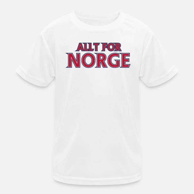 Norwegens Retro-Emblem Kinder Funktions-T-Shirt