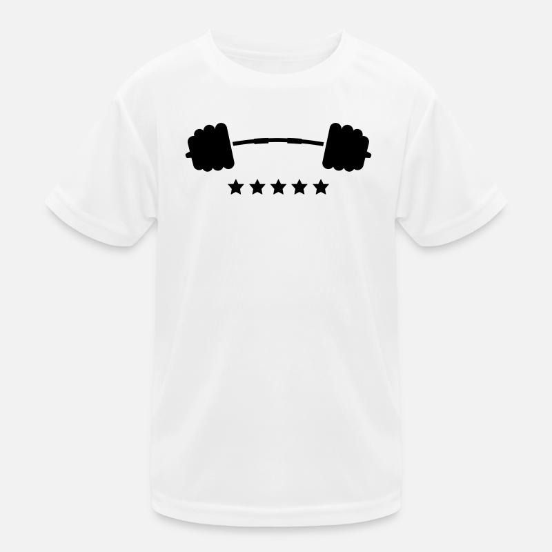 Gewichte - Kinder Funktions-T-Shirt - Weiß