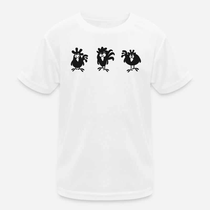 Illustration de collier drôle d’oiseau - Amis poulet T-shirt sport Enfant