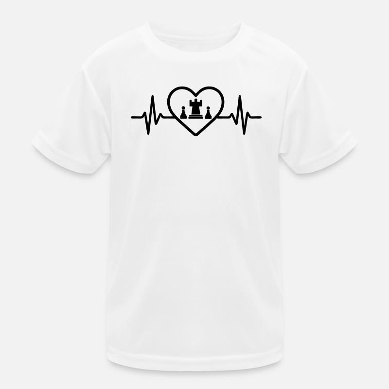 Chess Game Heart Strategy Kids Functional T-Shirt