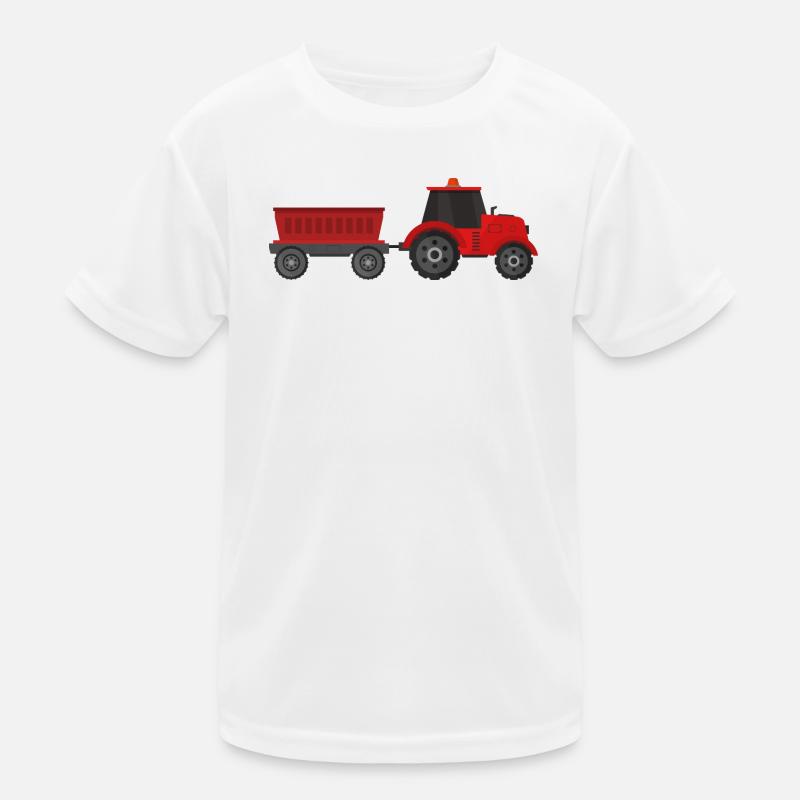 Tractor with trailer Kids Functional T-Shirt