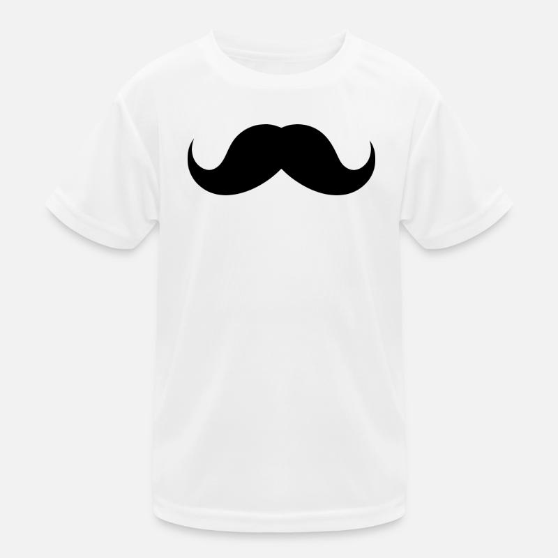 Schnurrbart Kinder Funktions-T-Shirt