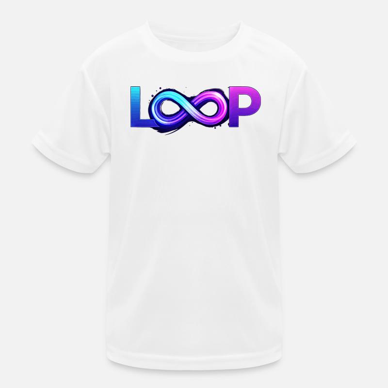 Neon Loop Unendlichkeit Kinder Funktions-T-Shirt