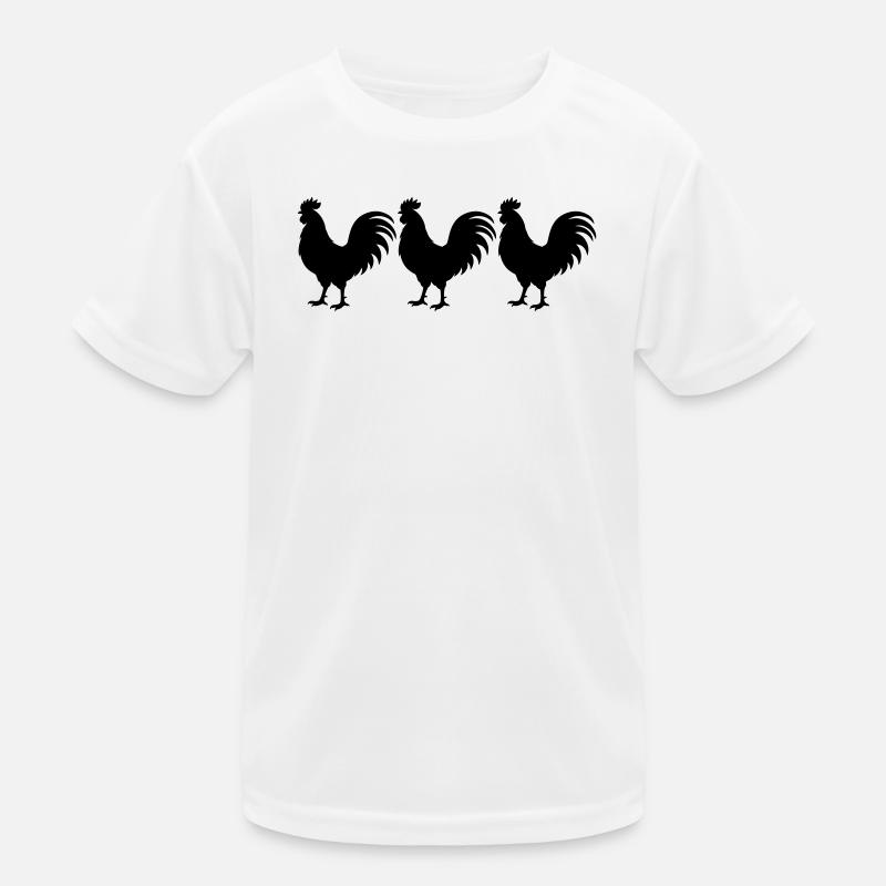 Hahn Silhouette Kinder Funktions-T-Shirt
