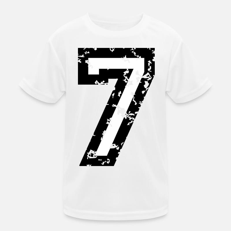 Le numéro sept- No. 7 (deux couleurs) blanc T-shirt sport Enfant