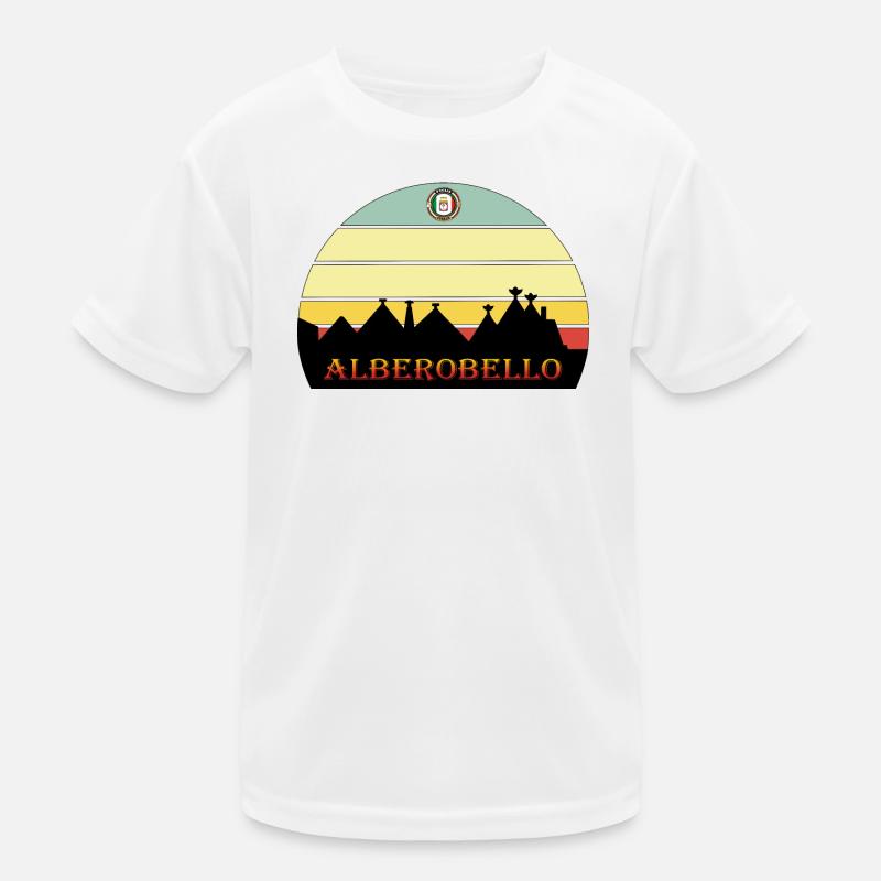 Alberobello trulli Apulia - Kids Functional T-Shirt - white