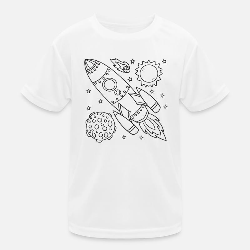 Vaisseau spatial fusée T-shirt sport Enfant