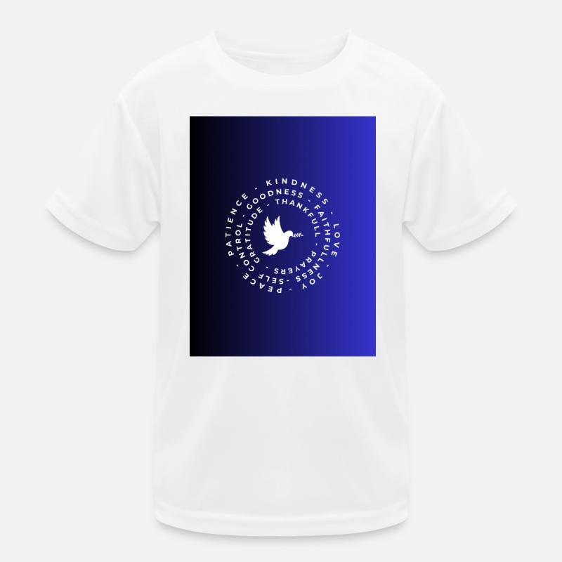 Conception de colombe avec des mots d’amour et de gratitude T-shirt sport Enfant