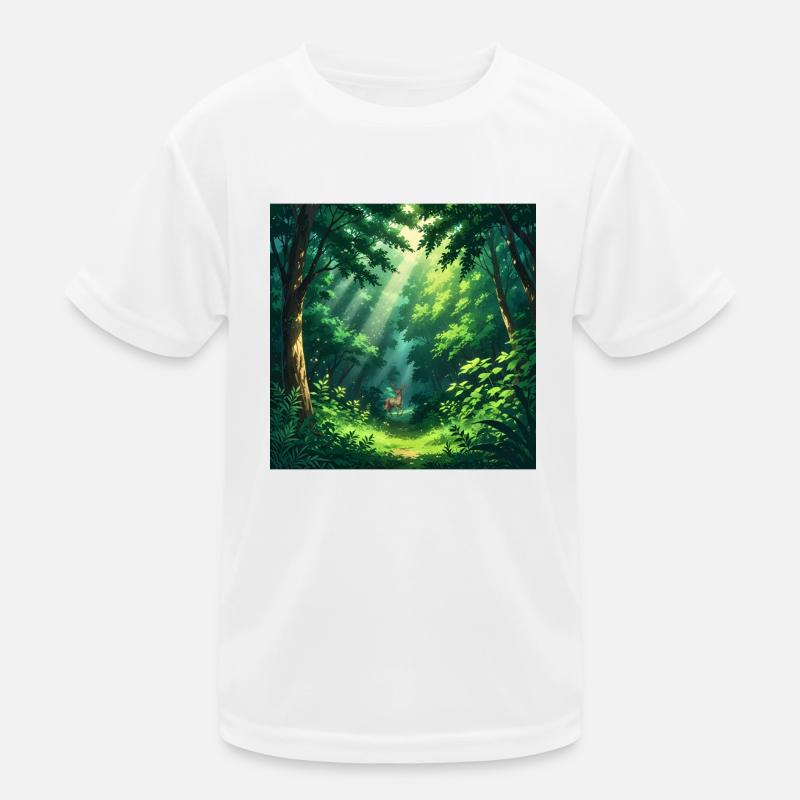 Magischer Waldblick Kinder Funktions-T-Shirt