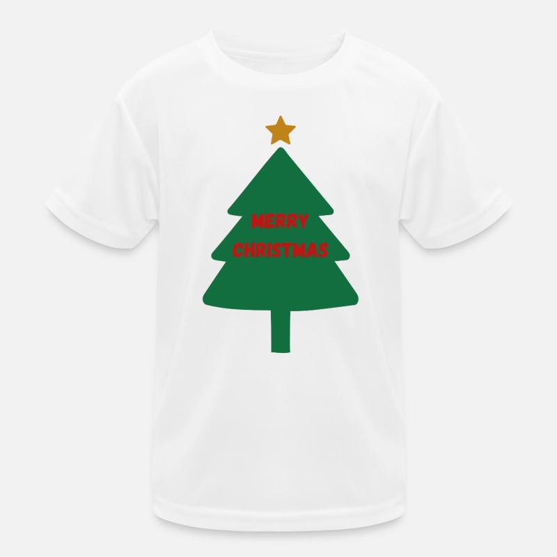 Sapin de Noël avec lettrage T-shirt sport Enfant
