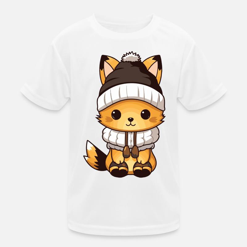 Fuchs Winter Tier Baby Comic Kinder Funktions-T-Shirt
