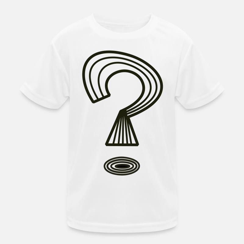 Fragezeichen von Cean - Kinder Funktions-T-Shirt - Weiß