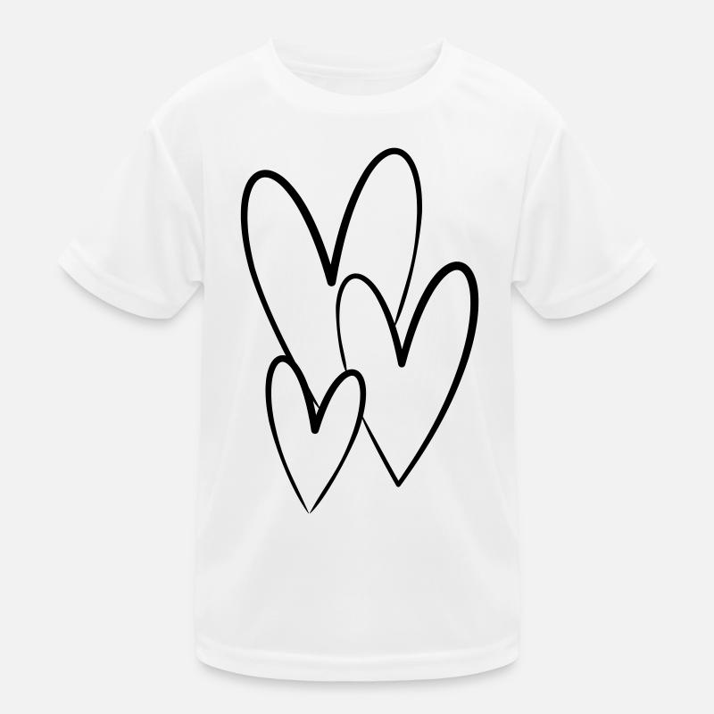 Herzen Kinder Funktions-T-Shirt