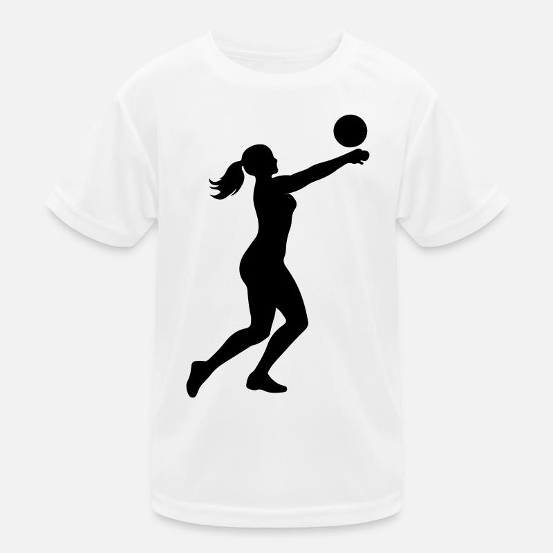 Volleyball Silhouette Kinder Funktions-T-Shirt