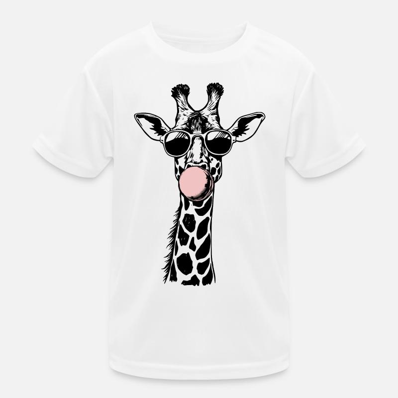 Coole Giraffe-Bubble-Vibes Kinder Funktions-T-Shirt