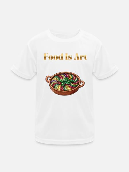 Food Is Art ... Ratatouille - Kids Functional T-Shirt - white - Front