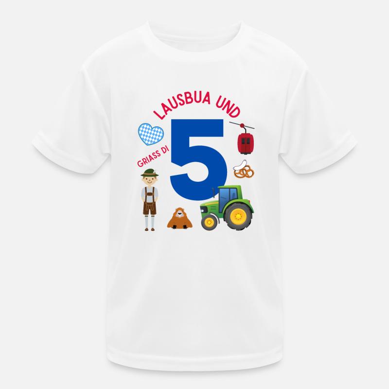 Lausbua und 5 Kinder Funktions-T-Shirt