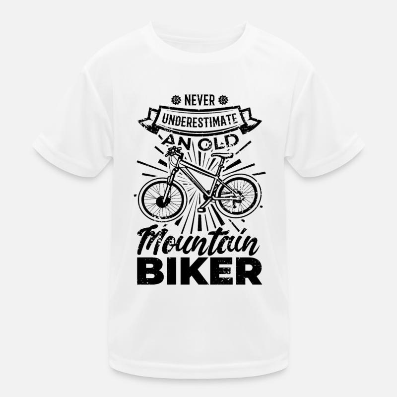 Mountainbiker Opa Kinder Funktions-T-Shirt