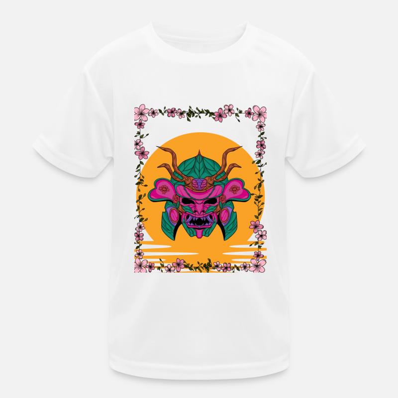 Blüten Samurai Kinder Funktions-T-Shirt