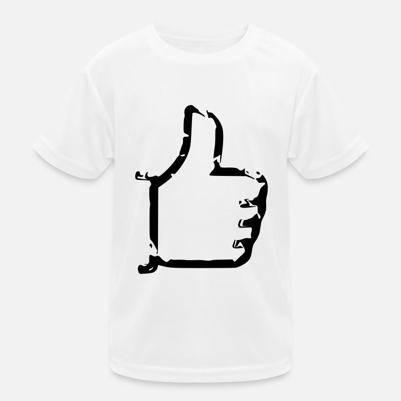 Gefällt mir - Daumen hoch - Comic Kinder Funktions-T-Shirt