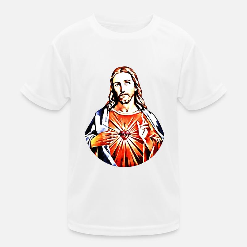 Jesus Christ * Jesus Christus Kontrast Kinder Funktions-T-Shirt