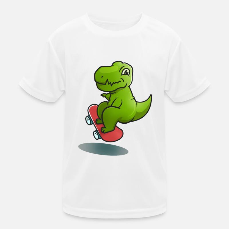 Dino Rollschuh Kinder Funktions-T-Shirt