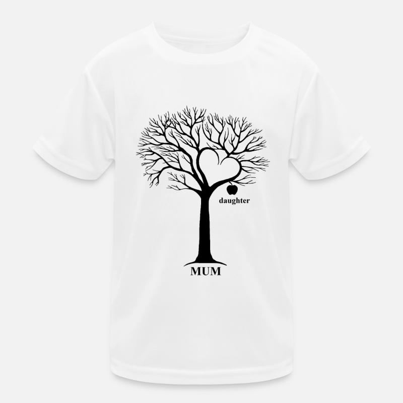 Mutter Tochter Baum Muttertag - Kinder Funktions-T-Shirt - Weiß
