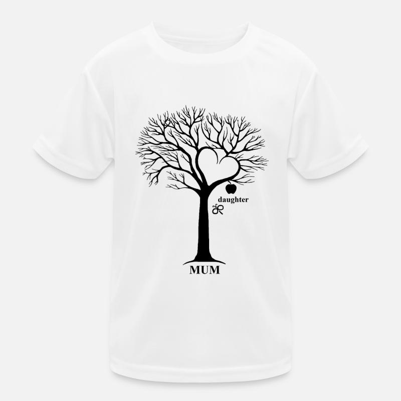 Baum Mutter Tochter Muttertag - Kinder Funktions-T-Shirt - Weiß