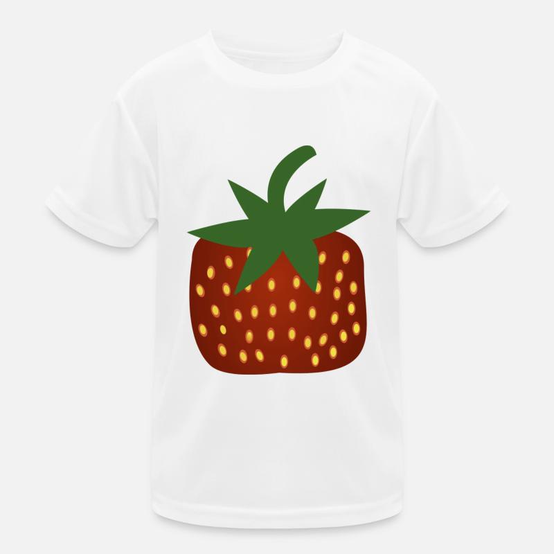 Lustige eckige Erdbeere Geschenkidee Kinder Funktions-T-Shirt