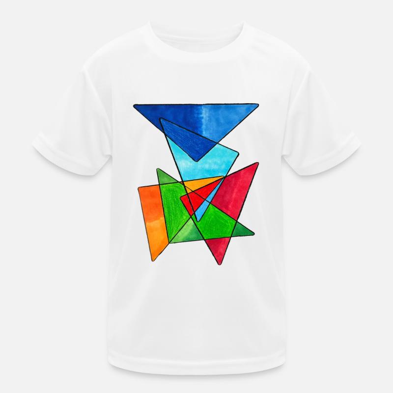 Coloured Triangles Kids Functional T-Shirt
