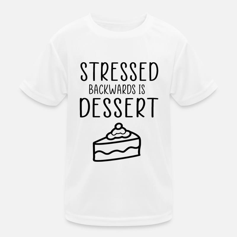 Stressed backwards funny saying Kids Functional T-Shirt