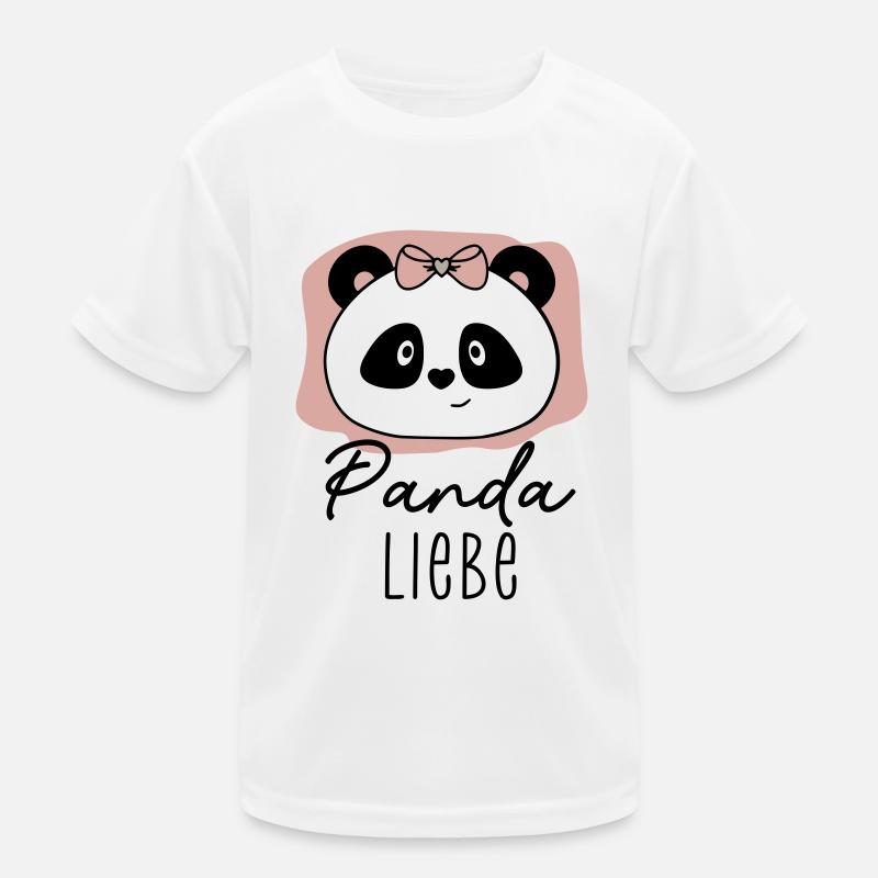Panda Liebe Kinder Funktions-T-Shirt