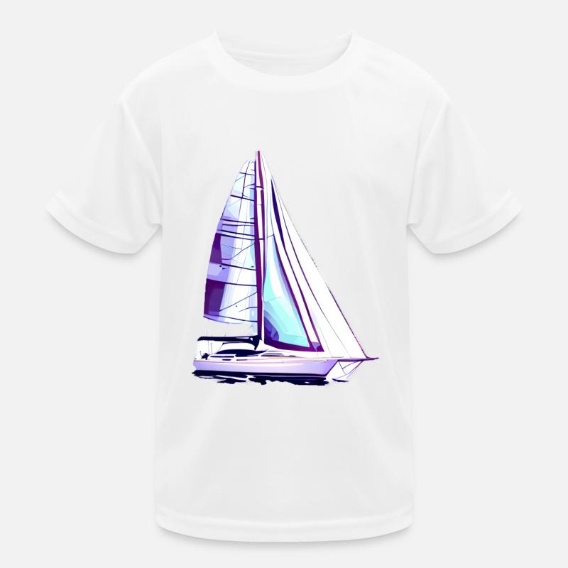Sailing Sailboat Sailing Sailing Sailing Ship Kids Functional T-Shirt