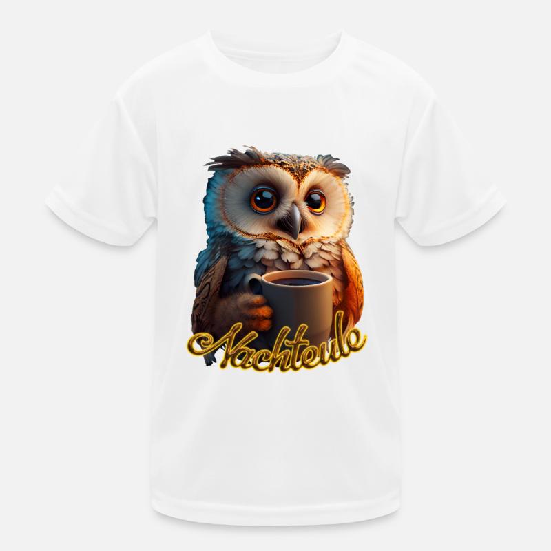 Nachteule Kinder Funktions-T-Shirt